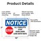 Signmission All Forklifts Stop Honk Horn, 10 in W x Rectangle, Aluminum OS-2PACK-NS-A-710-L-10117 - alternate 5
